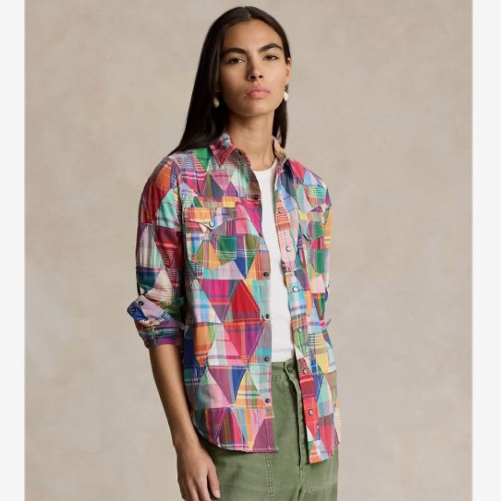Vintage Ralph Lauren Patchwork Madras Shirt